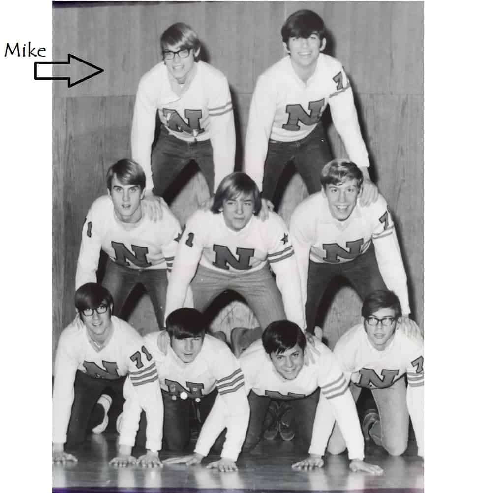 Cheerleader Mike (top left)